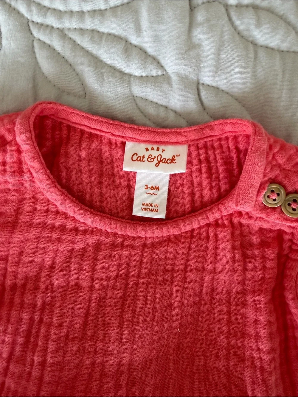 Cat & Jack Coral Pink Sleeveless Ruffle Romper